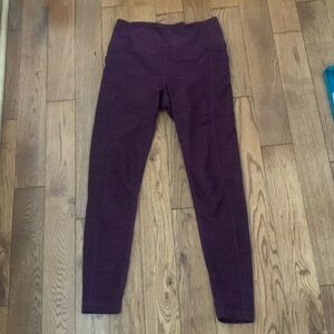 Victoria's Secret Burgundy Ankle Length Leggings Pockets - Size 4 1 30